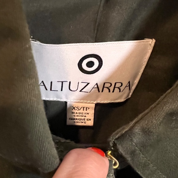 Used Altuzarra Olive/Black Belted Trench Coat XS - Picture 4 of 6